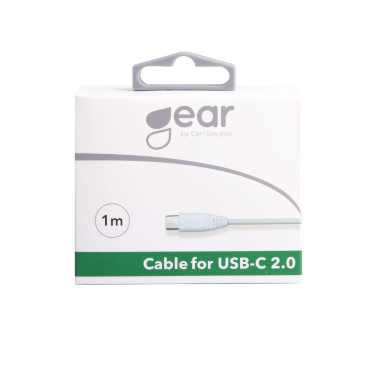 Gear Laddkabel USB-A till USB-C 2.0 1m Vit Rund Gear Laddkabel USB-A till USB-C 2.0 1m Vit Rund