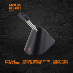 DELTACO GAMING kabelhållare för möss, svart/silver