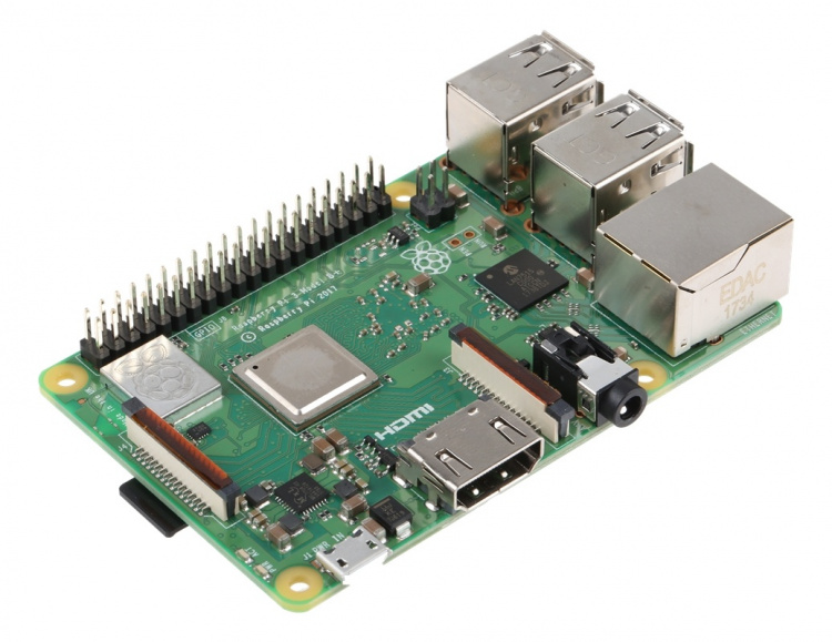 Raspberry Pi 3 Model B+, enkortsdator, Bluetooth, Wi-fi, PoE