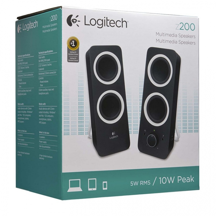 Logitech Högtalare 2x 3.5 mm 5 W Svart Logitech Högtalare 2x 3.5 mm 5 W Svart