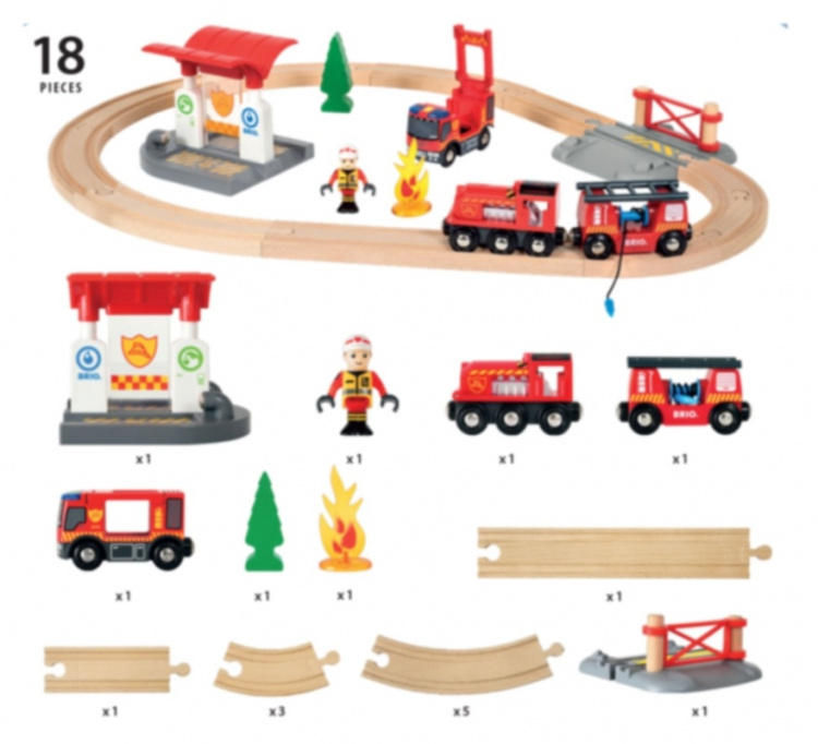 Brio 33815 Tågset med brandmanstema