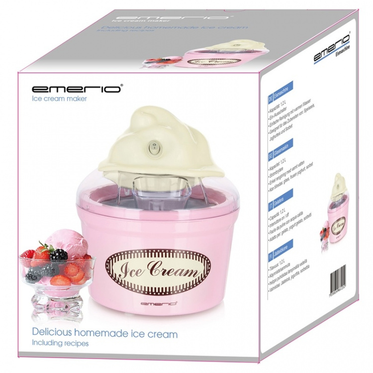 Emerio Glassmaskin Retro Rosa 1,2l Emerio Glassmaskin Retro Rosa 1,2l