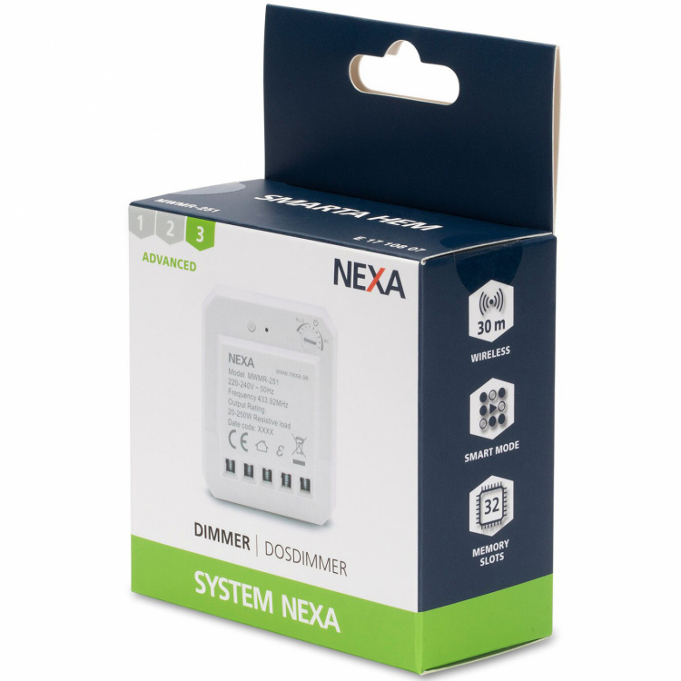Nexa MWMR-251: Dosdimmer med stöd för Smart Mode Nexa MWMR-251: Dosdimmer med stöd för Smart Mode
