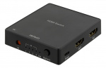 DELTACO HDMI Switch med fjärrkontroll, 4 källor, 4K-stöd, HDCP 1.4