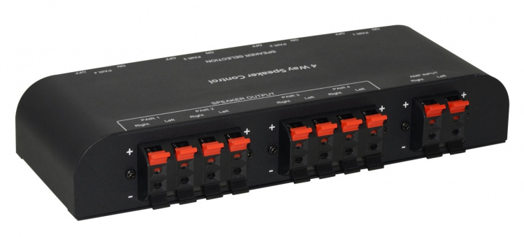 4-Vägs högtalarswitch med klämmor