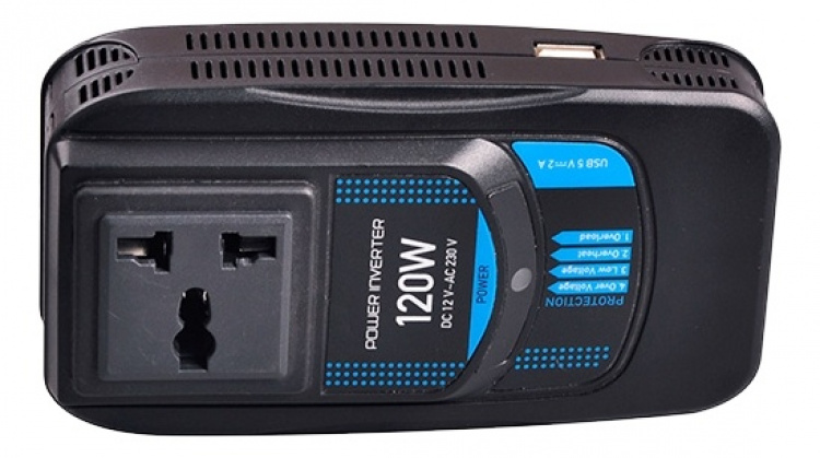 CAR120 Power Inverter, modifierad sinusvåg, 230V, 24V DC, USB 5V 2,1A, CAR120 Power Inverter, modifierad sinusvåg, 230V, 24V DC, USB 5V 2,1A,