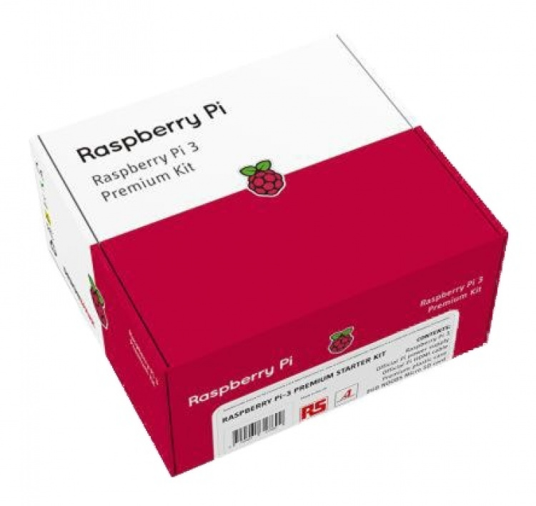 Raspberry Pi 3 B+ Premium kit, Raspberry Pi 3 B+, strömadapter m.m.