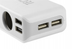 4-Port USB & 3-Socket Car Charger TE11
