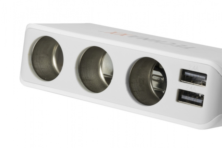4-Port USB & 3-Socket Car Charger TE11