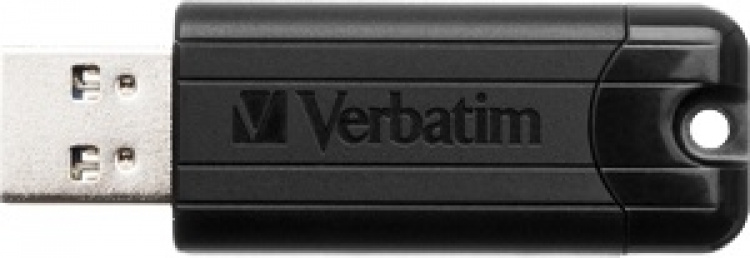 Verbatim PinStripe 256GB USB-minne, USB 3.0, skjut- och drag-funktion,