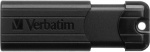 Verbatim PinStripe 256GB USB-minne, USB 3.0, skjut- och drag-funktion,