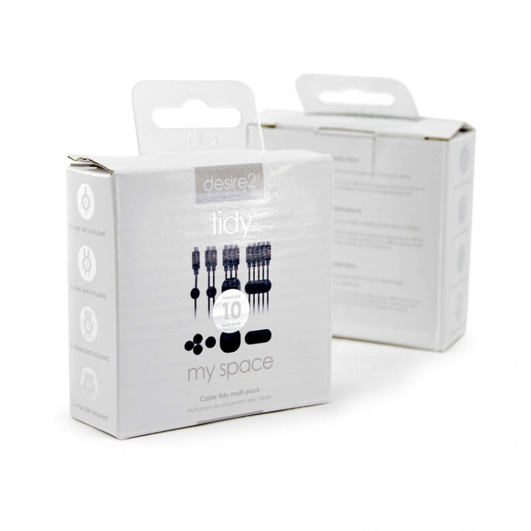 Desire2 Kabelclips Tidy 10pack Svart 4x1 kabel, 2x2 kablar, 2x3 kablar, 2x4 kablar Desire2 Kabelclips Tidy 10pack Svart 4x1 kabel, 2x2 kablar, 2x3 kablar, 2x4 kablar