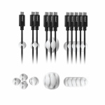 Desire2 Kabelclips Tidy 10Pack Vit 4X1 Kabel, 2X2 Kablar, 2X3 Kablar, 2X4 Kablar