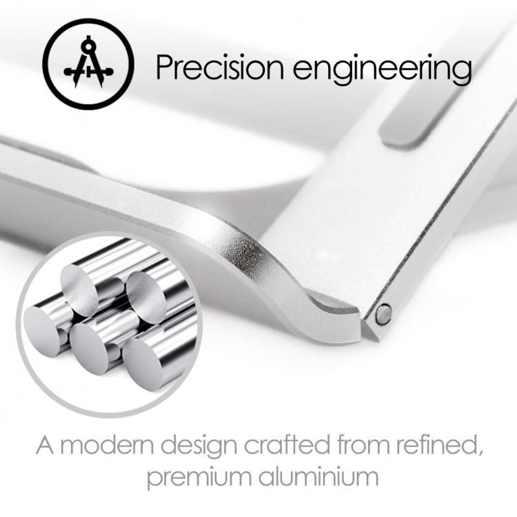 Desire2 Laptopställ Supreme Lite Portable 6 olika höjder Silver