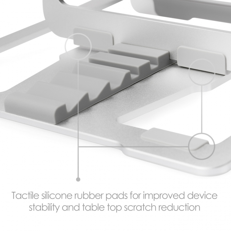 Desire2 Laptopställ Supreme Lite Portable 6 olika höjder Silver
