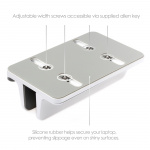 Desire2 Dubbelt Bordsställ för Tablets Mac/Ultrabooks Justerbar Aluminium Silver