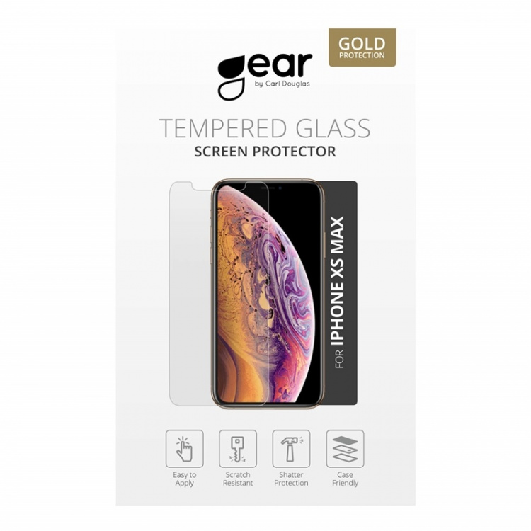 Gear Skärmskydd 2.5D Gold Case Friendly - iPhone XS Max Gear Skärmskydd 2.5D Gold Case Friendly - iPhone XS Max