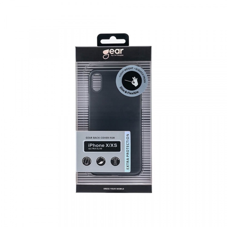 Gear Mobilskal Ultraslim Svart - iPhone X/XS