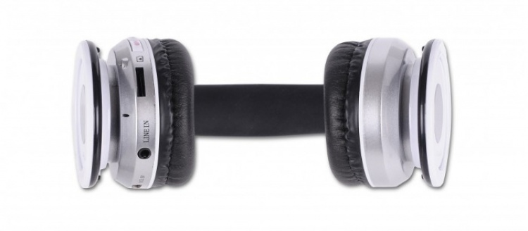 Rebeltec Crystal, trådlösa hörlurar med Bluetooth, vit