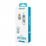 Forever Kabel 2in1 micro-USB + iPhone 8-pin Silikon - Vit Forever Kabel 2in1 micro-USB + iPhone 8-pin Silikon - Vit