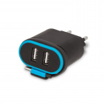 Forever USB-väggladdare, 2xUSB, 2,4A, inkl. micro-USB kabel, svart Forever USB-väggladdare, 2xUSB, 2,4A, inkl. micro-USB kabel, svart