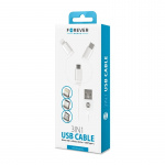 Forever USB 3-i-1-kabel, nylon, microUSB, USB for iPhone & USB typ-C Forever USB 3-i-1-kabel, nylon, microUSB, USB for iPhone & USB typ-C