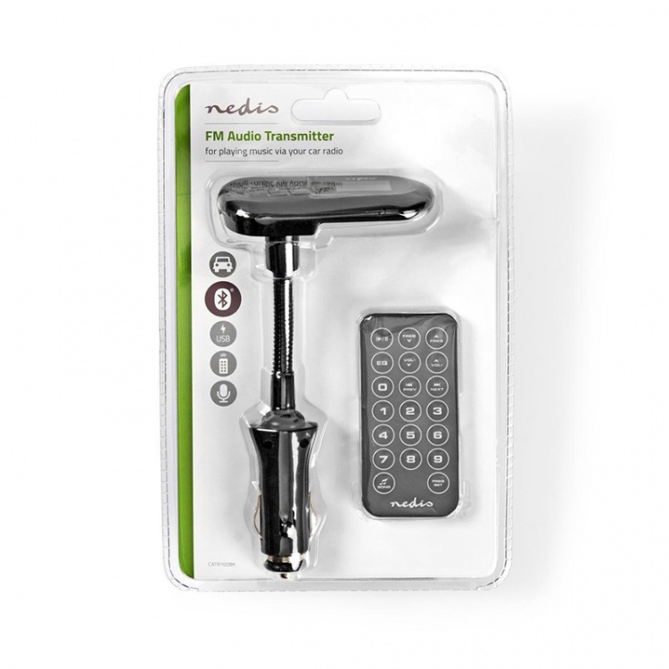 Nedis Bil FM-sändare | Svanhals | Trådlösa samtal | 0.4 