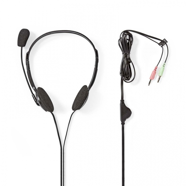 Nedis PC headset | On-Ear | Stereo | 2x 3.5 mm | Vikbara Mikrofon | Svart Nedis PC headset | On-Ear | Stereo | 2x 3.5 mm | Vikbara Mikrofon | Svart