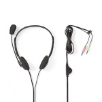 Nedis PC headset | On-Ear | Stereo | 2x 3.5 mm | Vikbara Mikrofon | Svart Nedis PC headset | On-Ear | Stereo | 2x 3.5 mm | Vikbara Mikrofon | Svart