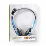 Nedis PC headset | On-Ear | Stereo | 2x 3.5 mm | Vikbara Mikrofon | Blå Nedis PC headset | On-Ear | Stereo | 2x 3.5 mm | Vikbara Mikrofon | Blå
