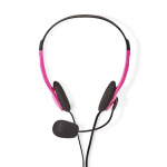 Nedis PC headset | On-Ear | Stereo | 2x 3.5 mm | Vikbara Mikrofon | Rosa Nedis PC headset | On-Ear | Stereo | 2x 3.5 mm | Vikbara Mikrofon | Rosa