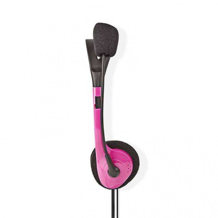 Nedis PC headset | On-Ear | Stereo | 2x 3.5 mm | Vikbara Mikrofon | Rosa Nedis PC headset | On-Ear | Stereo | 2x 3.5 mm | Vikbara Mikrofon | Rosa