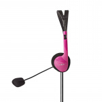 Nedis PC headset | On-Ear | Stereo | 2x 3.5 mm | Vikbara Mikrofon | Rosa Nedis PC headset | On-Ear | Stereo | 2x 3.5 mm | Vikbara Mikrofon | Rosa