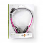 Nedis PC headset | On-Ear | Stereo | 2x 3.5 mm | Vikbara Mikrofon | Rosa Nedis PC headset | On-Ear | Stereo | 2x 3.5 mm | Vikbara Mikrofon | Rosa