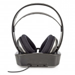 Nedis Trådlösa TV-hörlurar | RF, frequency 868 Mhz | Over-Ear | Maximal batteritid: 11 timmar | 100 m | Digitalt ljud | Batteri docka | Silver / Svart Nedis Trådlösa TV-hörlurar | RF, frequency 868 Mhz | Over-Ear | Maximal batteritid: 11 timmar | 100 m | Digitalt ljud | Batteri docka | Silver / Svart