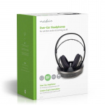 Nedis Trådlösa TV-hörlurar | RF, frequency 868 Mhz | Over-Ear | Maximal batteritid: 11 timmar | 100 m | Digitalt ljud | Batteri docka | Silver / Svart Nedis Trådlösa TV-hörlurar | RF, frequency 868 Mhz | Over-Ear | Maximal batteritid: 11 timmar | 100 m | Digitalt ljud | Batteri docka | Silver / Svart