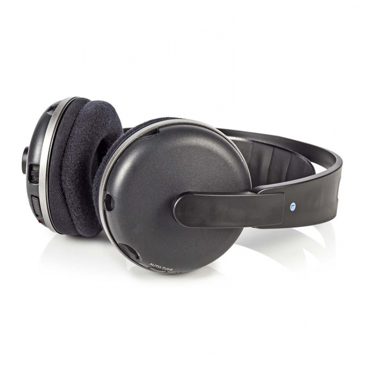 Nedis Trådlösa TV-hörlurar | RF, frequency 868 Mhz | Over-Ear | Maximal batteritid: 11 timmar | 100 m | Digitalt ljud | Batteri docka | Silver / Svart Nedis Trådlösa TV-hörlurar | RF, frequency 868 Mhz | Over-Ear | Maximal batteritid: 11 timmar | 100 m | Digitalt ljud | Batteri docka | Silver / Svart