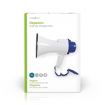 Nedis Megafon | Maximal räckvidd: 250 m | Maximal volymkontroll: 115 dB | Inbyggd mikrofon | Inbygd siren | Inspelningsfunktion | Blå / Vit