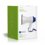 Nedis Megafon | Maximal räckvidd: 250 m | Maximal volymkontroll: 115 dB | Inbyggd mikrofon | Inbygd siren | Inspelningsfunktion | Blå / Vit