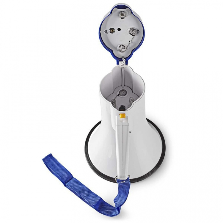 Nedis Megafon | Maximal räckvidd: 250 m | Maximal volymkontroll: 115 dB | Inbyggd mikrofon | Inbygd siren | Inspelningsfunktion | Blå / Vit Nedis Megafon | Maximal räckvidd: 250 m | Maximal volymkontroll: 115 dB | Inbyggd mikrofon | Inbygd siren | Inspelningsfunktion | Blå / Vit
