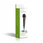 Nedis Mikrofon | Kardioid | Fast kabel | 5.00 m | 80 Hz - 12 kHz | 600 Ohm | -75 dB | På / av-knapp | ABS | Svart