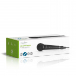 Nedis Mikrofon | Kardioid | Avtagbar kabel | 5.00 m | 80 Hz - 13 kHz | 600 Ohm | -72 dB | På / av-knapp | Resväska ingår | ABS / Aluminium | Svart