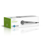 Nedis Trådad Mikrofon | Kardioid | Avtagbar kabel | 5.00 m | 80 Hz - 13 kHz | 600 Ohm | -72 dB | På / av-knapp | Metall | Silver