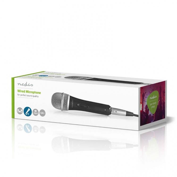 Nedis Trådad Mikrofon | Kardioid | Avtagbar kabel | 5.00 m | 50 Hz - 15 kHz | 600 Ohm | -72 dB | På / av-knapp | Resväska ingår | Metall | Grå / Svart Nedis Trådad Mikrofon | Kardioid | Avtagbar kabel | 5.00 m | 50 Hz - 15 kHz | 600 Ohm | -72 dB | På / av-knapp | Resväska ingår | Metall | Grå / Svart