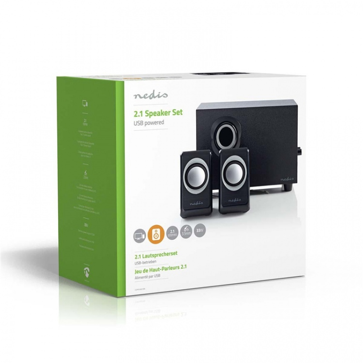 Nedis PC-högtalare | 2.1 | 33 W | 3.5 mm Hane | USB ström | Volymkontroll Nedis PC-högtalare | 2.1 | 33 W | 3.5 mm Hane | USB ström | Volymkontroll