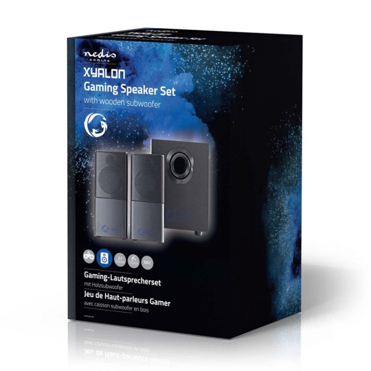Nedis Gaming högtalare | Högtalarkanaler: 2.1 | USB ström | 3.5 mm Hane | 30 W | Utan Belysning | Volymkontroll