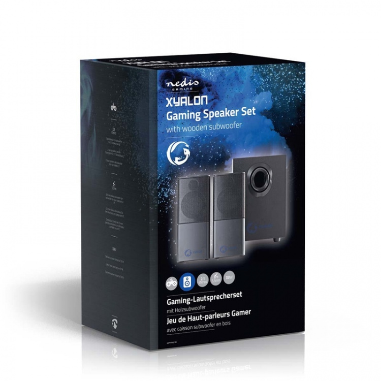 Nedis Gaming högtalare | Högtalarkanaler: 2.1 | USB ström | 3.5 mm Hane | 30 W | Utan Belysning | Volymkontroll