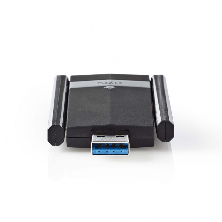 Nedis Nätverks dongle | Wi-Fi | AC1200 | 2.4/5 GHz (Dual Band) | USB3.0 | Wi-Fi hastighet total: 1200 Mbps | Windows 10 / Windows 7 / Windows 8