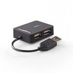 Nedis USB-hubb | USB A-Hane | 4x USB A Female | 4-Port port(s) | USB 2.0 | USB ström
