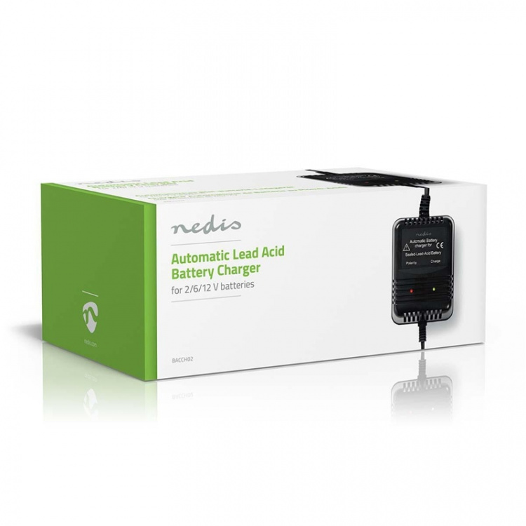 Nedis Blybatteri Laddare | 2.3 / 6.9 / 13.8 V DC | 0.6 A | Underhållsladdning | Euro / Typ C (CEE 7/16) | Batteriklämmor | Batteritypsenergi: AGM / Bly-syra / Gel / SLA / VRLA | Svart Nedis Blybatteri Laddare | 2.3 / 6.9 / 13.8 V DC | 0.6 A | Underhållsladdning | Euro / Typ C (CEE 7/16) | Batteriklämmor | Batteritypsenergi: AGM / Bly-syra / Gel / SLA / VRLA | Svart
